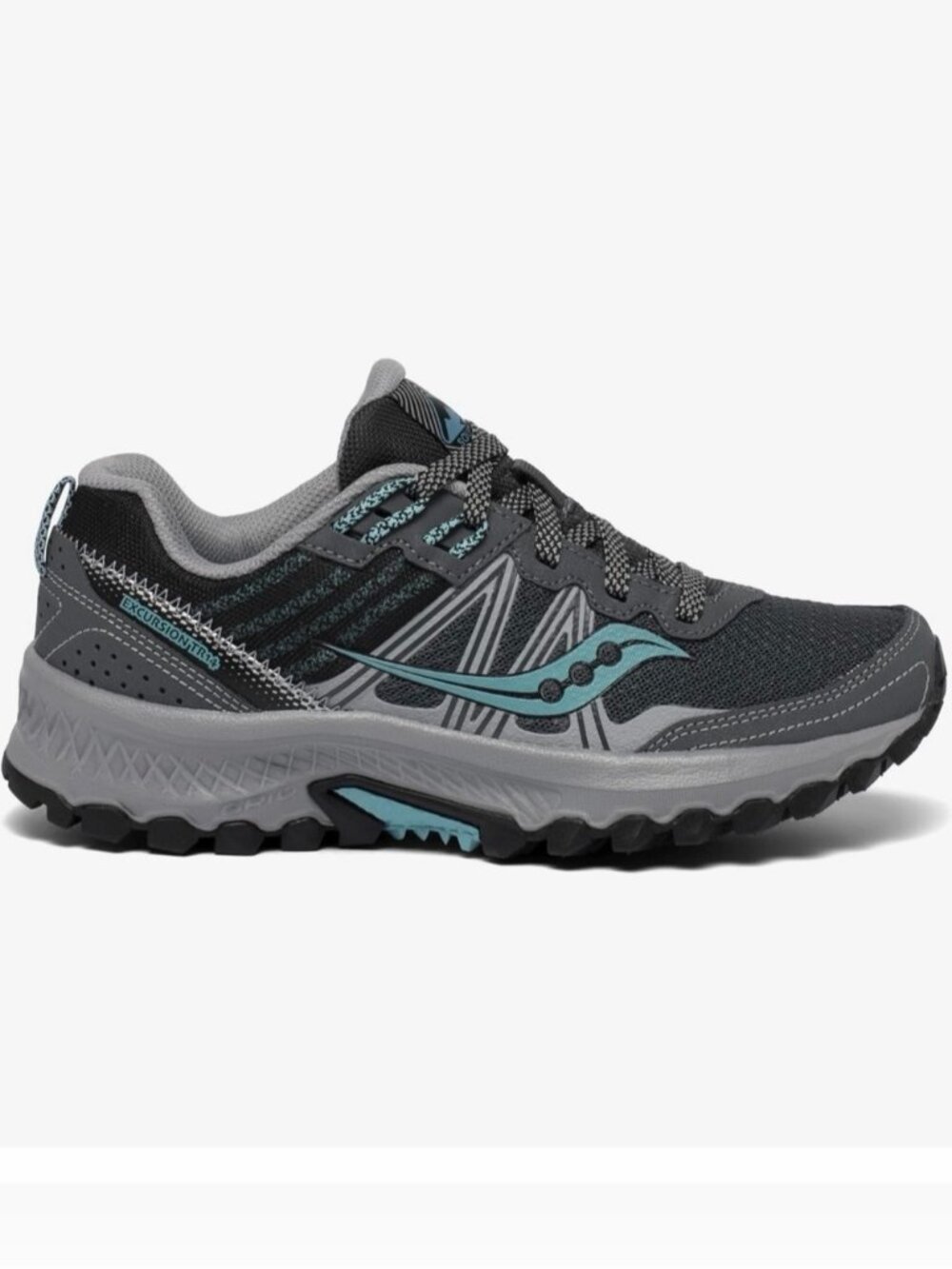 Saucony Women's Excursion TR14 Trail Running Shoes Gray Teal size 7 Sneakers run